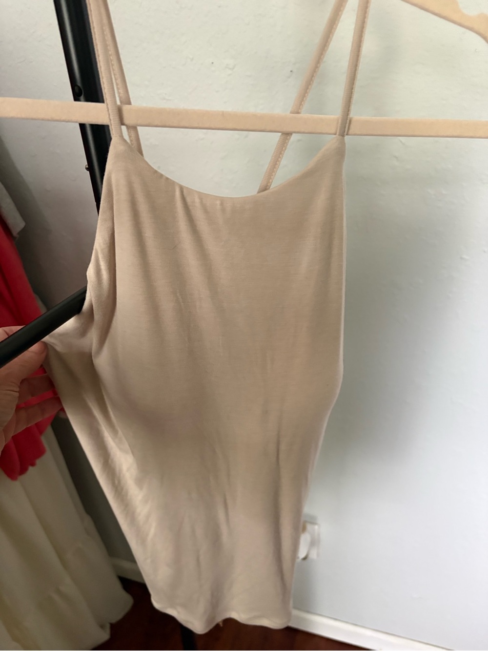 OGL Neutral Beige Spaghetti-Strap Tank - Picture 6 of 6